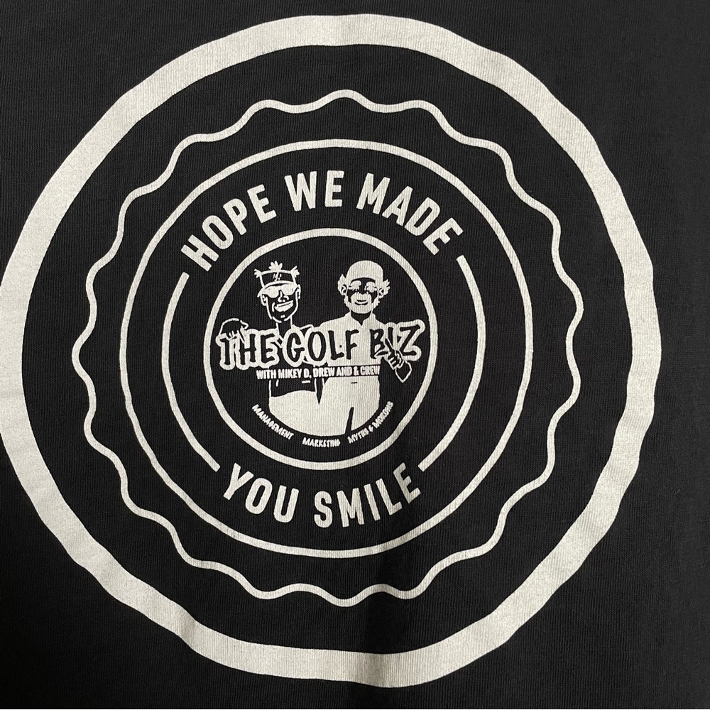 Travis Mathew Black "The Golf Biz" Graphic Tee L